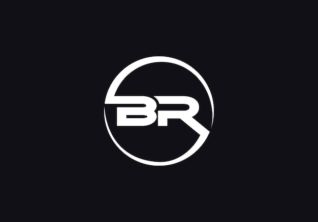 BR Diseño de logotipo Template vectorial Abstracto de letras BR Logotipo vinculado