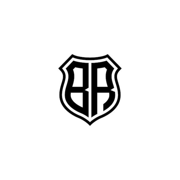 BR Monogram Logo Design letra texto nombre símbolo monocromo logotipo alfabeto carácter simple logo