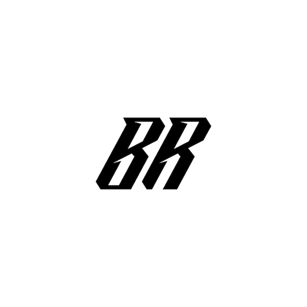 BR Monogram Logo Design letra texto nombre símbolo monocromo logotipo alfabeto carácter simple logo
