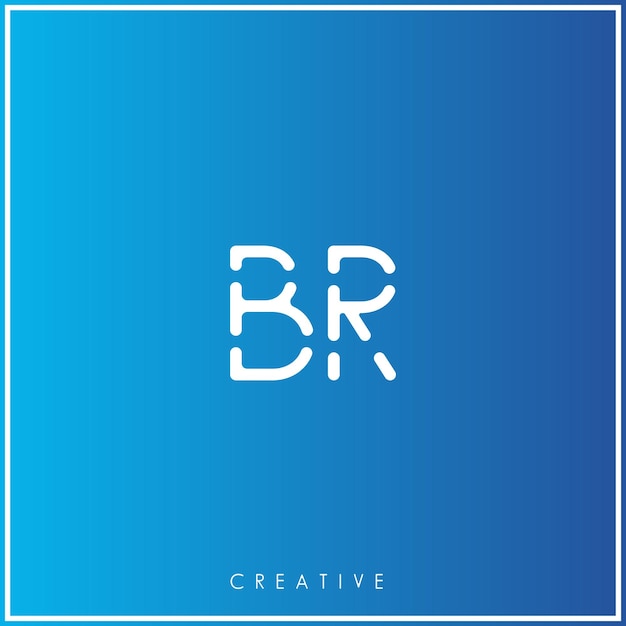 BR Premium Vector último diseño del logotipo Creative Logo Vector Ilustración de las letras del logotipo Logo Creative