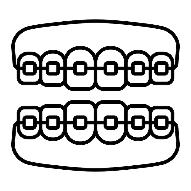 Vector braces icon