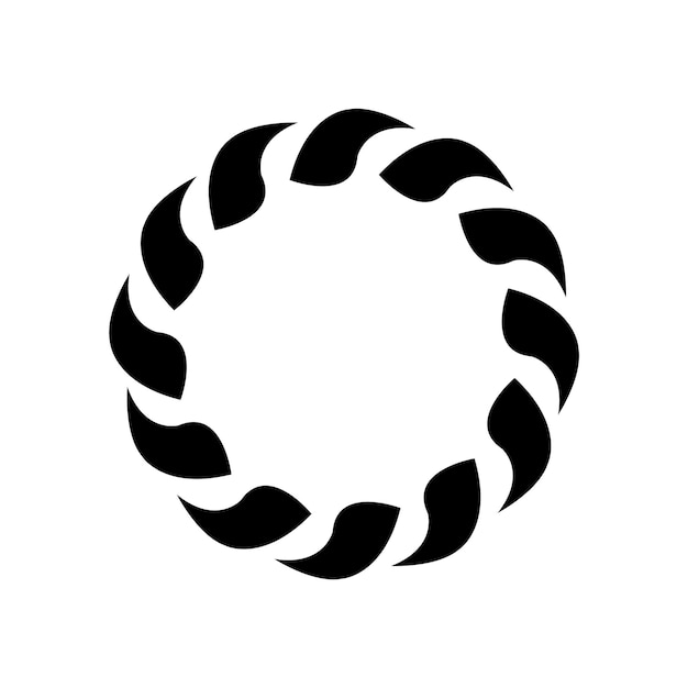Braided Wreath Circular Ornamental Design