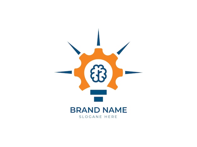 Brain and Light Logo Design