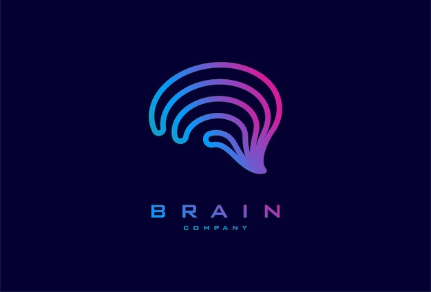 Brain Logo estilo de logotipo de cerebro moderno utilizable para tecnología y logotipos de empresas