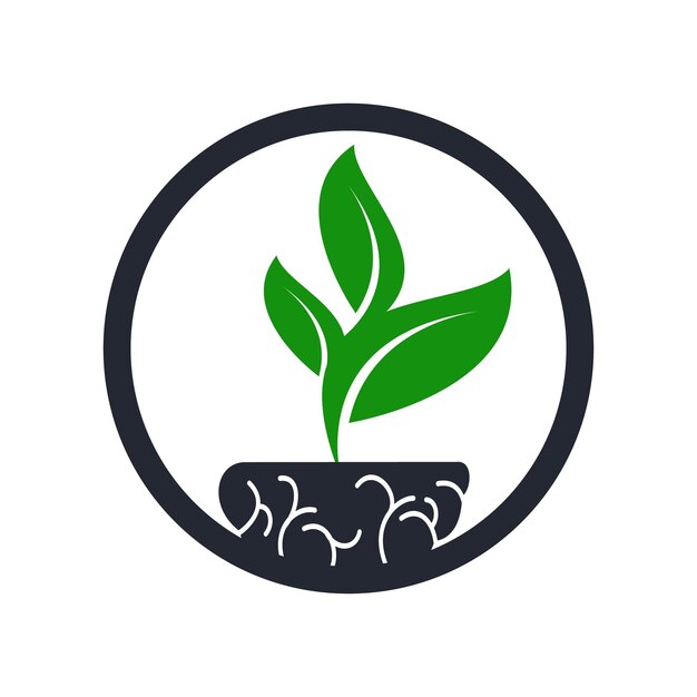 Brain Tree Grow Logo Design Tree Growing Inside The Brain Icon