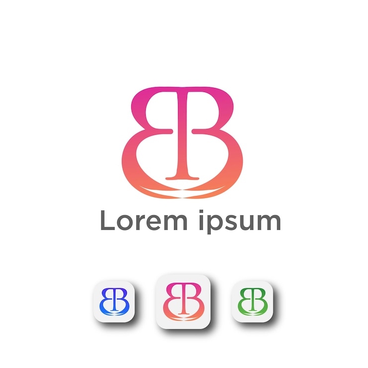 Vector branding identidad corporativa vector logo letra b diseño