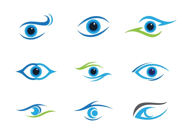 Branding identity corporate eye care vector logo design