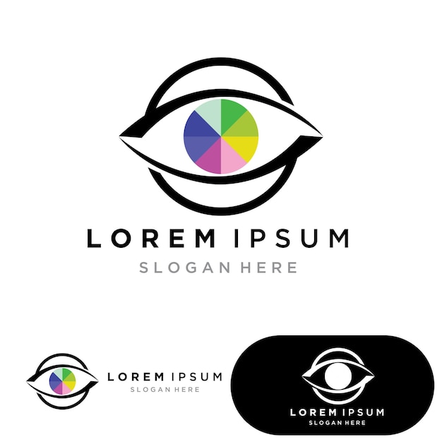 Branding Identity Corporate Eye Care vector logo design