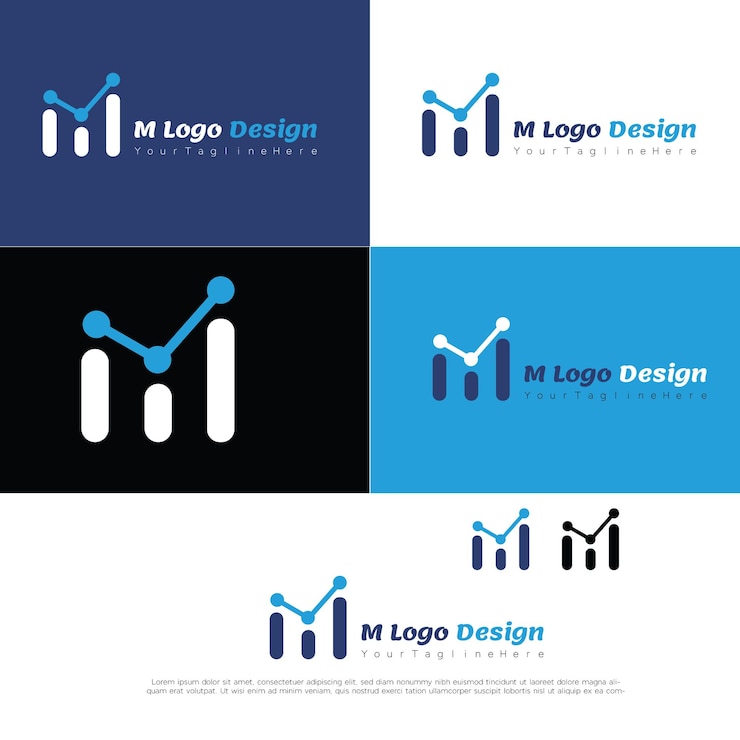 Vector branding identity corporate vector logo m diseño