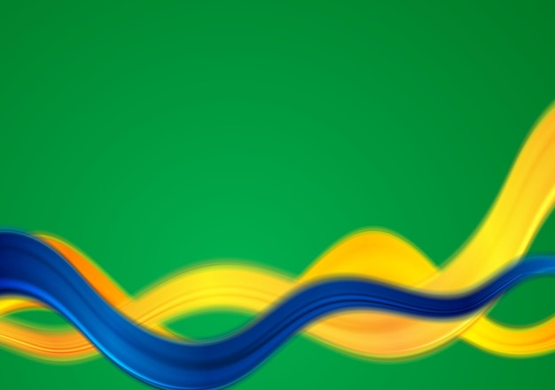 Brasil colores vector abstracto suave fondo ondulado