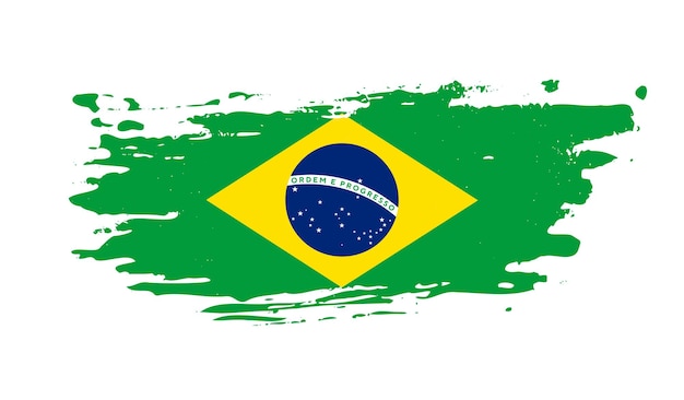 Brasil pincel grunge bandera