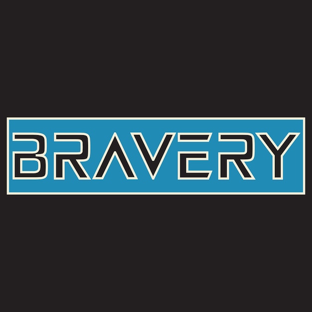 Bravery diseño de camiseta oscura con efecto pincel.