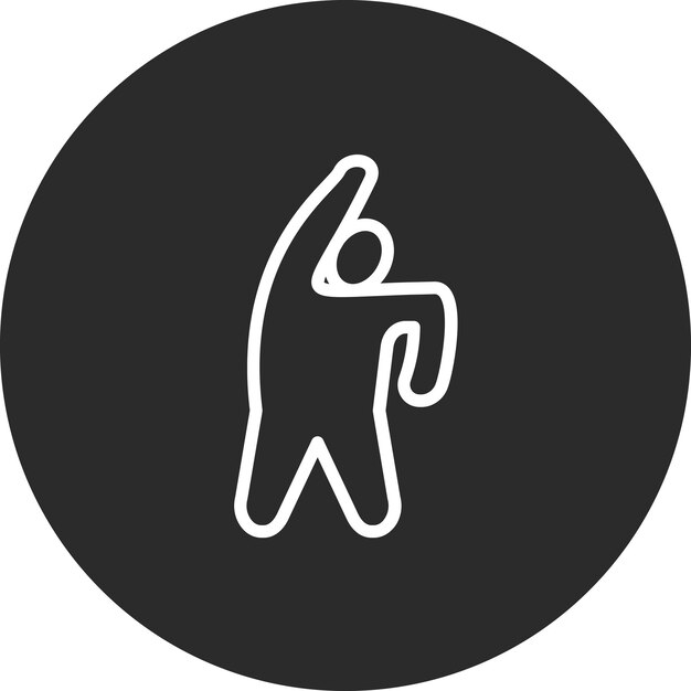 Un brazo doblado Ilustración del icono vectorial izquierdo del conjunto de iconos de aptitud física