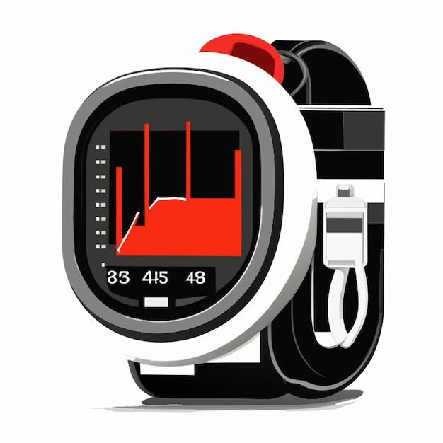 Vector brazo de ilustración vectorial del monitor de presión arterial