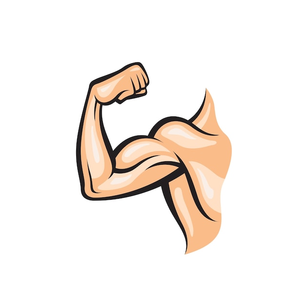 brazo musculoso fuerte