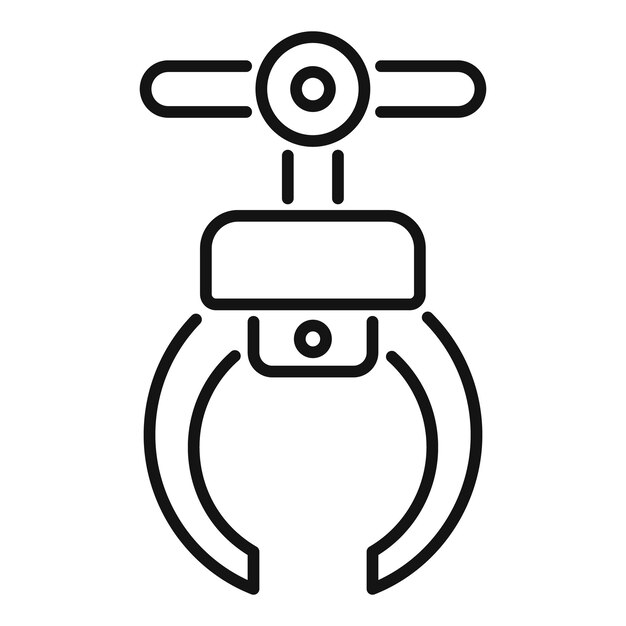 Brazo de robot industrial sosteniendo un objeto con icono de sensor