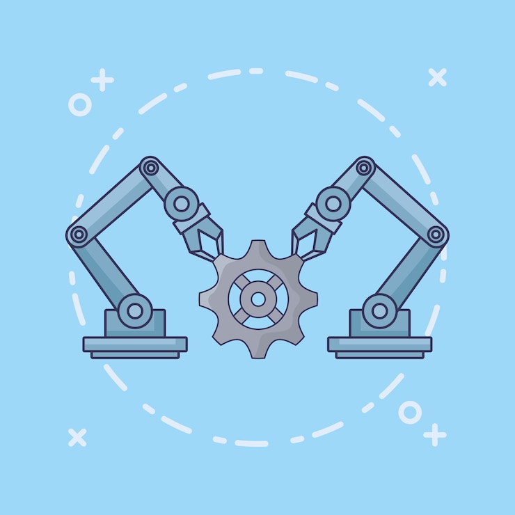 Vector brazos robóticos