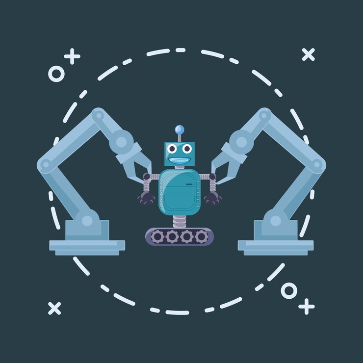 Vector brazos robóticos