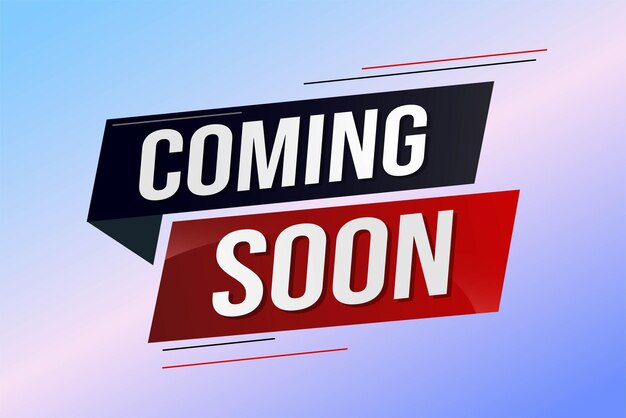 En breve, el concepto de la palabra ilustración vectorial con líneas estilo 3D para las redes sociales página de aterrizaje temp