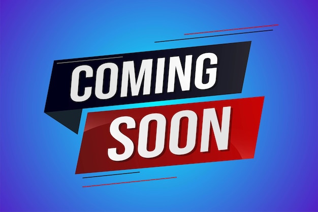 En breve, el concepto de la palabra ilustración vectorial con líneas estilo 3D para las redes sociales página de aterrizaje temp