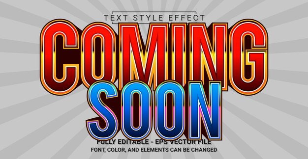 En breve el efecto de estilo de texto Modelo de texto gráfico editable