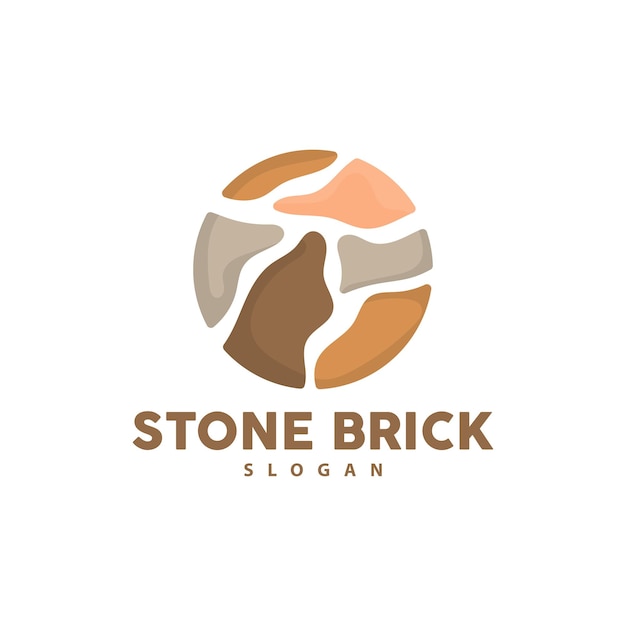 Brick Stone Logo Premium Diseño elegante Vector Wallpaper Casa de piedra Icono Ilustración Diseño