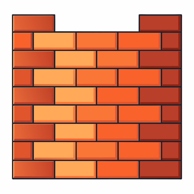 Vector brick wall vector illustration