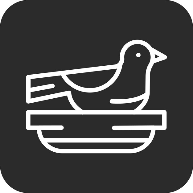 Brids en el icono vectorial del nido Ilustración del icono de primavera