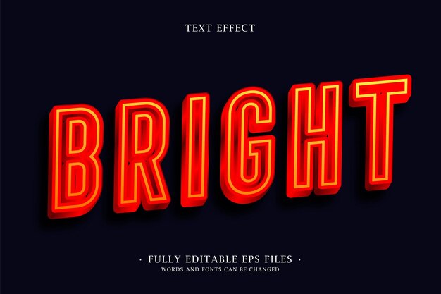 Bright Neon Text Effect