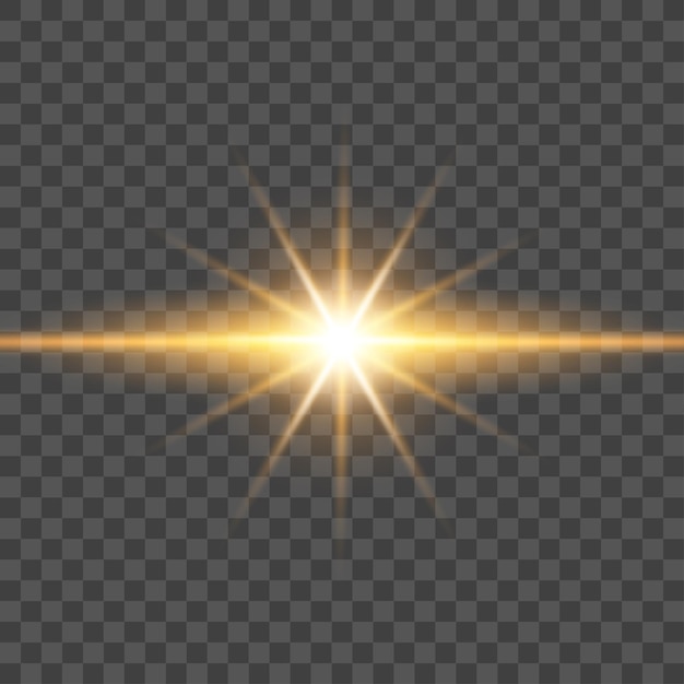 Bright sun light vector logo effect illustration