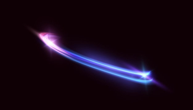 Una brillante columna de rayos luminosos girando en un rápido movimiento en espiral Remolino azul claro Efecto de luz