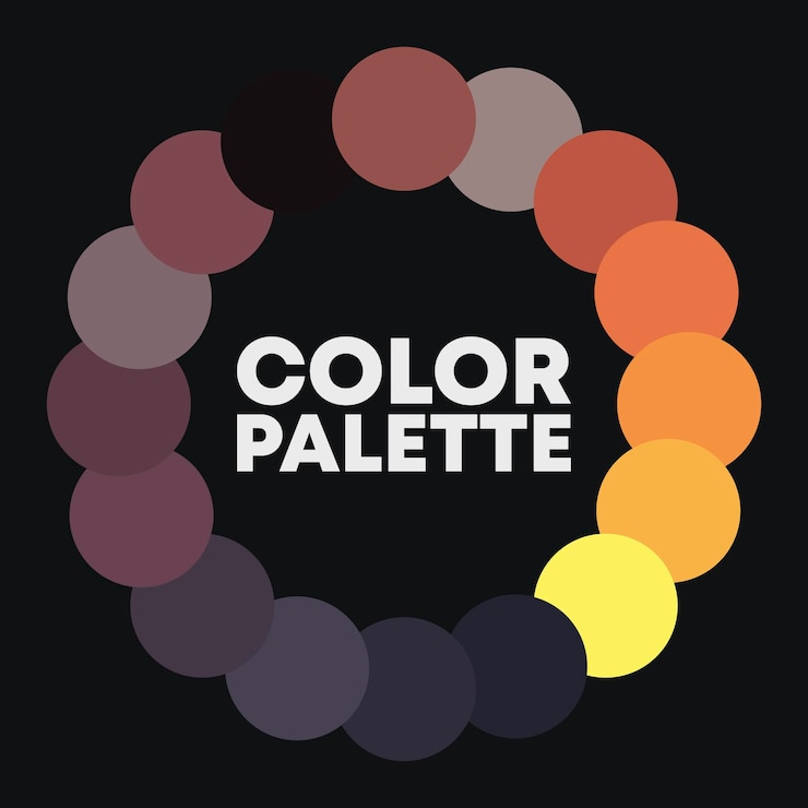 Vector brillante combinación de colores. paleta. vector
