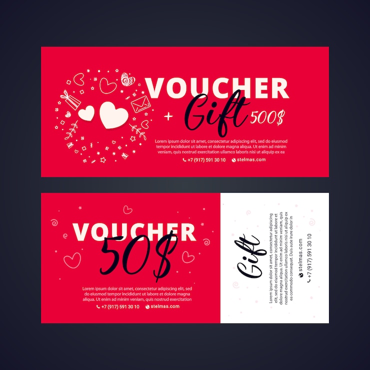 Vector brillante conjunto de descuento en vales de regalo.