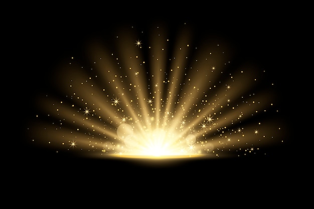 Brillante efecto de luz del amanecer