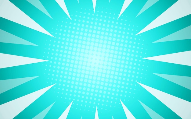 Brillante fondo de arte pop cómico con efecto de estallido de sol con semitonos