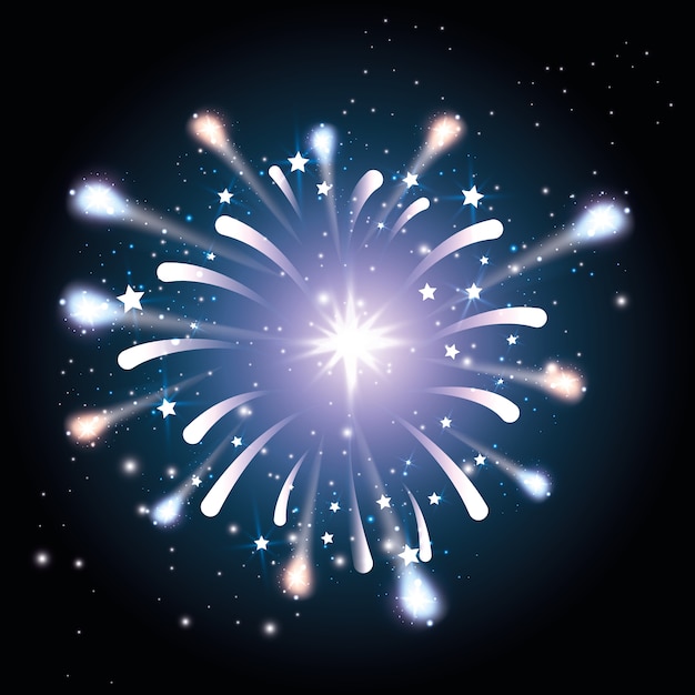 Brillantemente fondo de fuegos artificiales