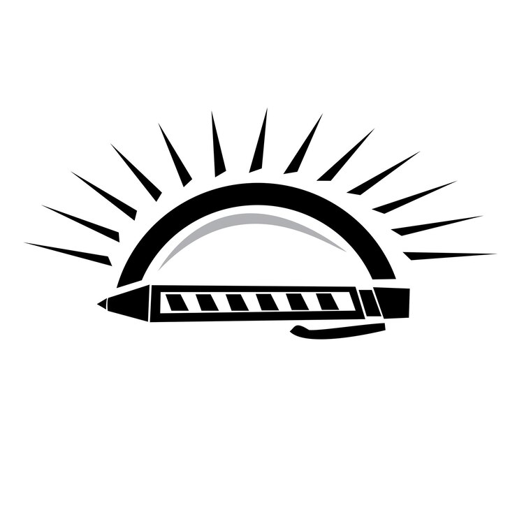 Vector brillantes ideas de escritura de vectores de logotipos