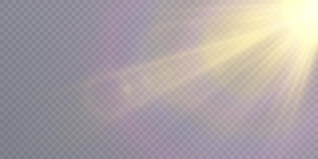 Los brillantes rayos del sol