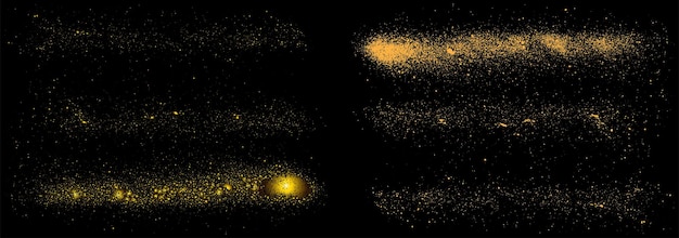 Brillo abstracto brillante brillo polvo brillo dorado fondo de ilustración vectorial