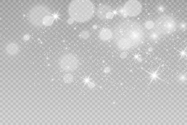 Brillo brillante del vector del polvo Adornos brillantes brillantes para el fondo Ilustración vectorial