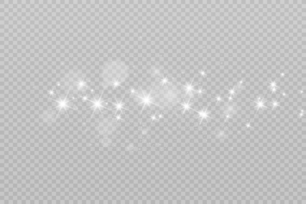 Brillo brillante del vector del polvo Adornos brillantes brillantes para el fondo Ilustración vectorial