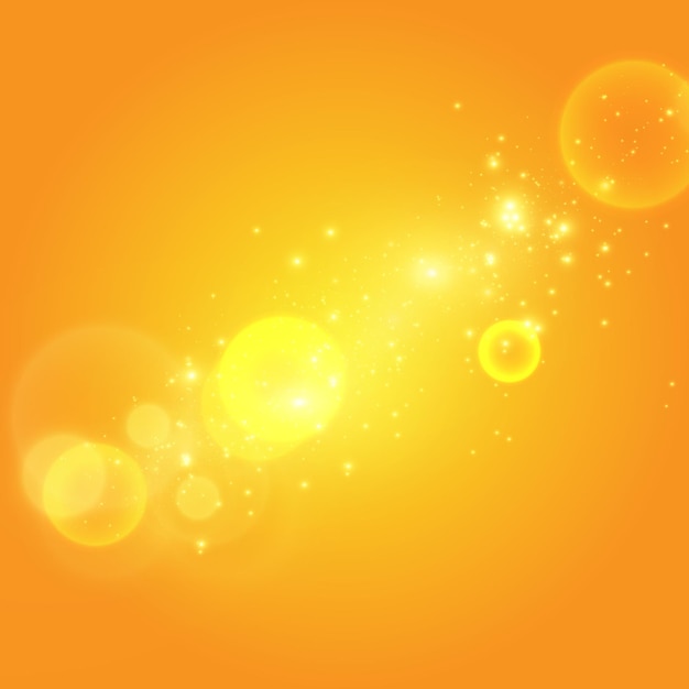 Brillo cálido sobre un fondo amarillo
