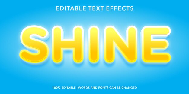 Brillo Efecto de texto editable