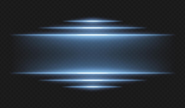 Brillo futurista Los rayos azules horizontales irradian desde el centro formando un diseño inspirado en la tecnología con esquema de colores de neón para la interfaz de UI de energía o tema cibernético