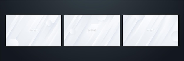 Brillo de geometría de fondo abstracto blanco gris y vector de elemento de capa para diseño de presentación Traje para seminario festivo de fiesta de institución corporativa de negocios y charlas