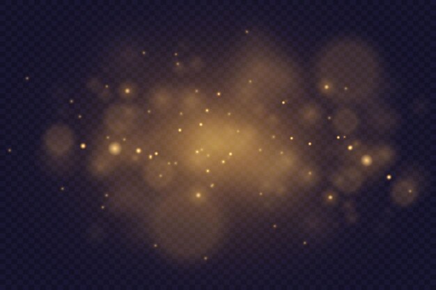 Un brillo mágico de chispas y la luz del resplandor de una estrella