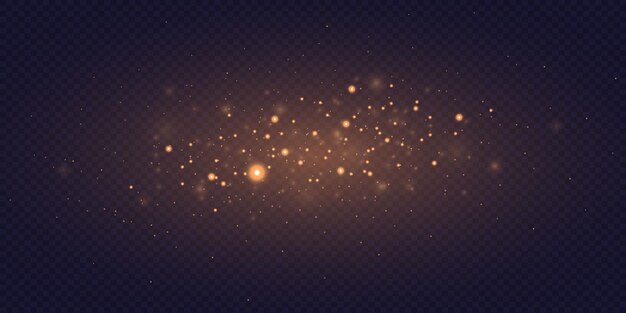 Un brillo mágico de chispas y la luz del resplandor de una estrella