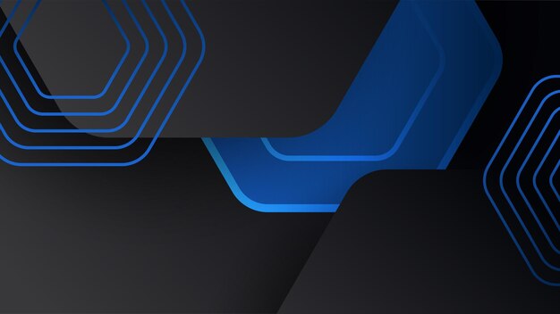 Brillo de papel de fondo abstracto negro y azul y vector de elemento de capa para diseño de presentación Traje para charlas y seminarios festivos de fiesta de institución corporativa de negocios
