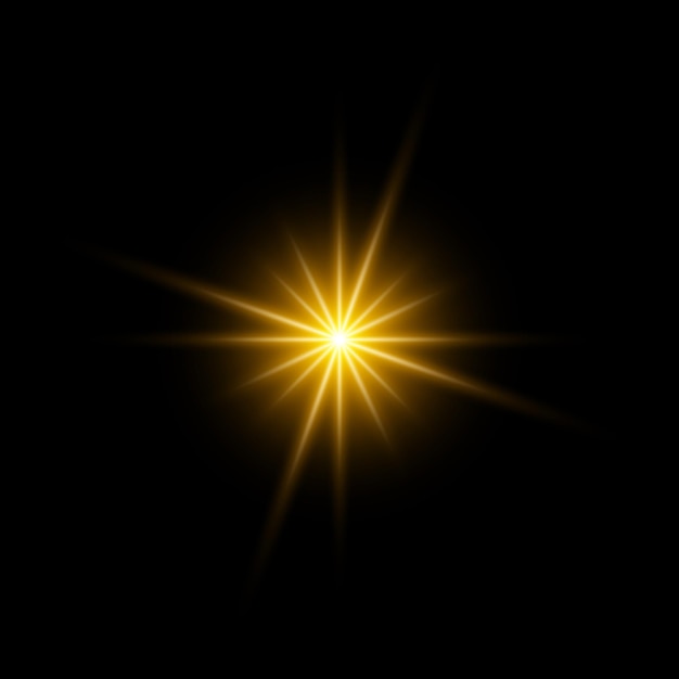 Brillo y rayo de sol efecto de luz transparente conjunto de lente llamarada línea de explosión chispa de destello solar