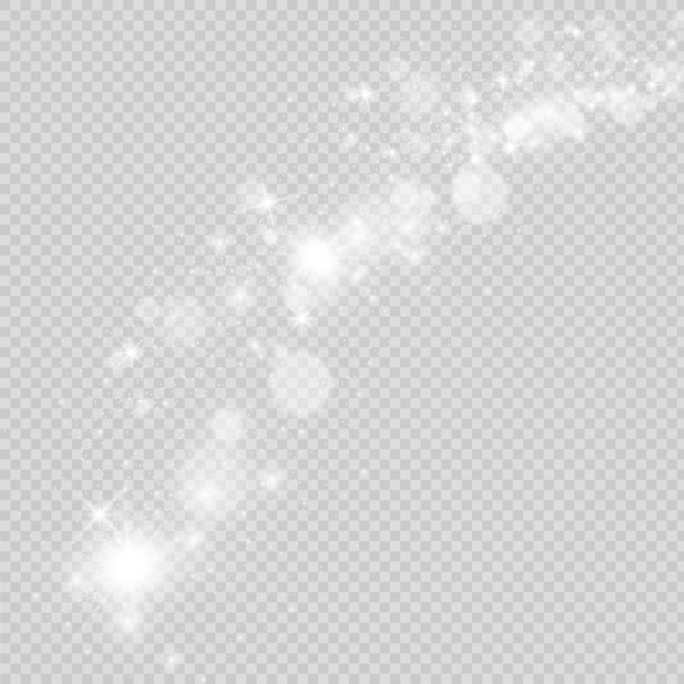 Brillo de vector de polvo brillante Adornos brillantes brillantes para ilustración vectorial de fondo